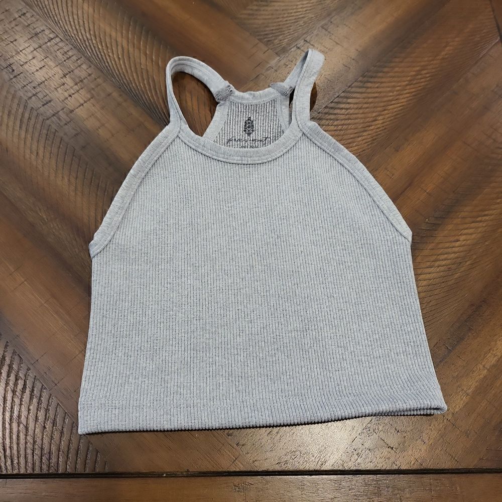 Free People Happiness Runs Heather Grey Tank XS/S - Picture 4 of 7